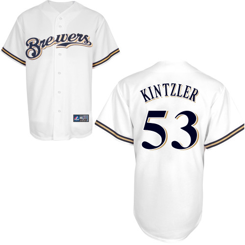 Brandon Kintzler #53 Youth Baseball Jersey-Milwaukee Brewers Authentic Home White Cool Base MLB Jersey